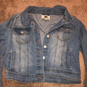 cropped jean jacket